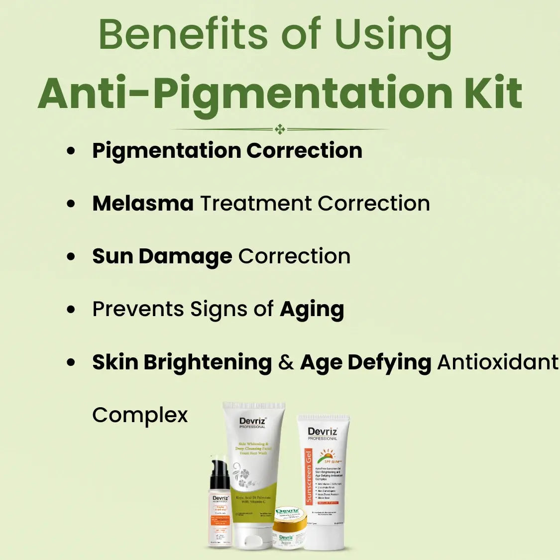 Anti-pigmentation Treatment kit Devriz Healthcare