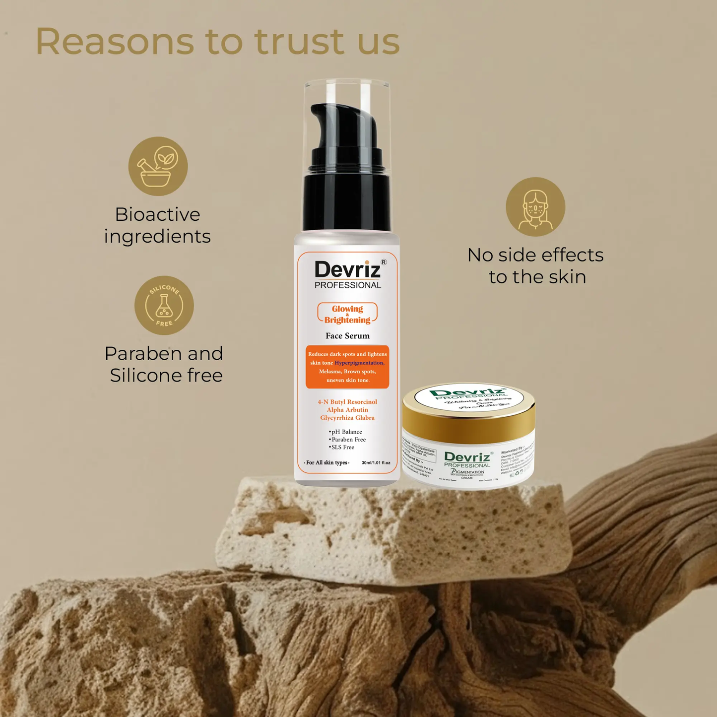 Skin Whitening and Brightening Kit Devriz Healthcare