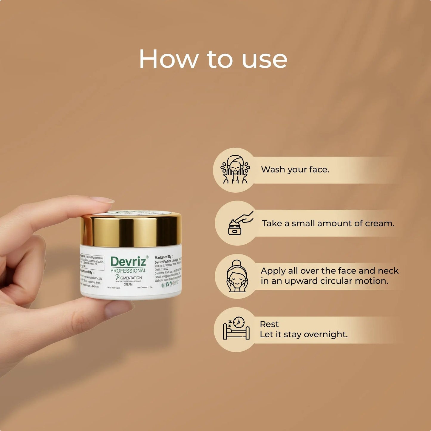 Devriz Organic Skin Whitening & Brightening Night Cream Devriz Healthcare