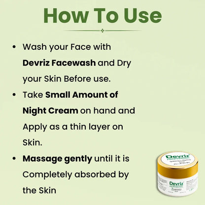 Devriz Organic Skin Whitening & Brightening Night Cream Devriz Healthcare