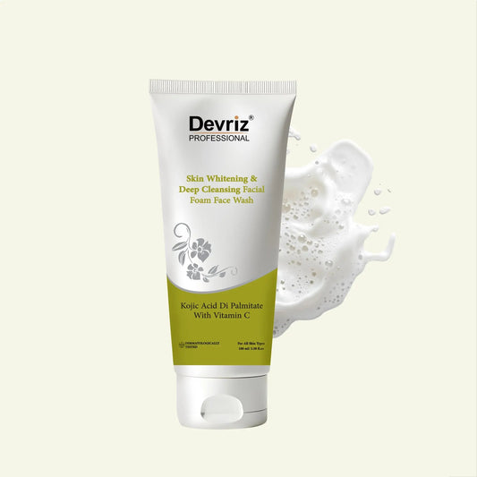 Skin Whitening & Deep Cleaning Foam Facewash Devriz Healthcare