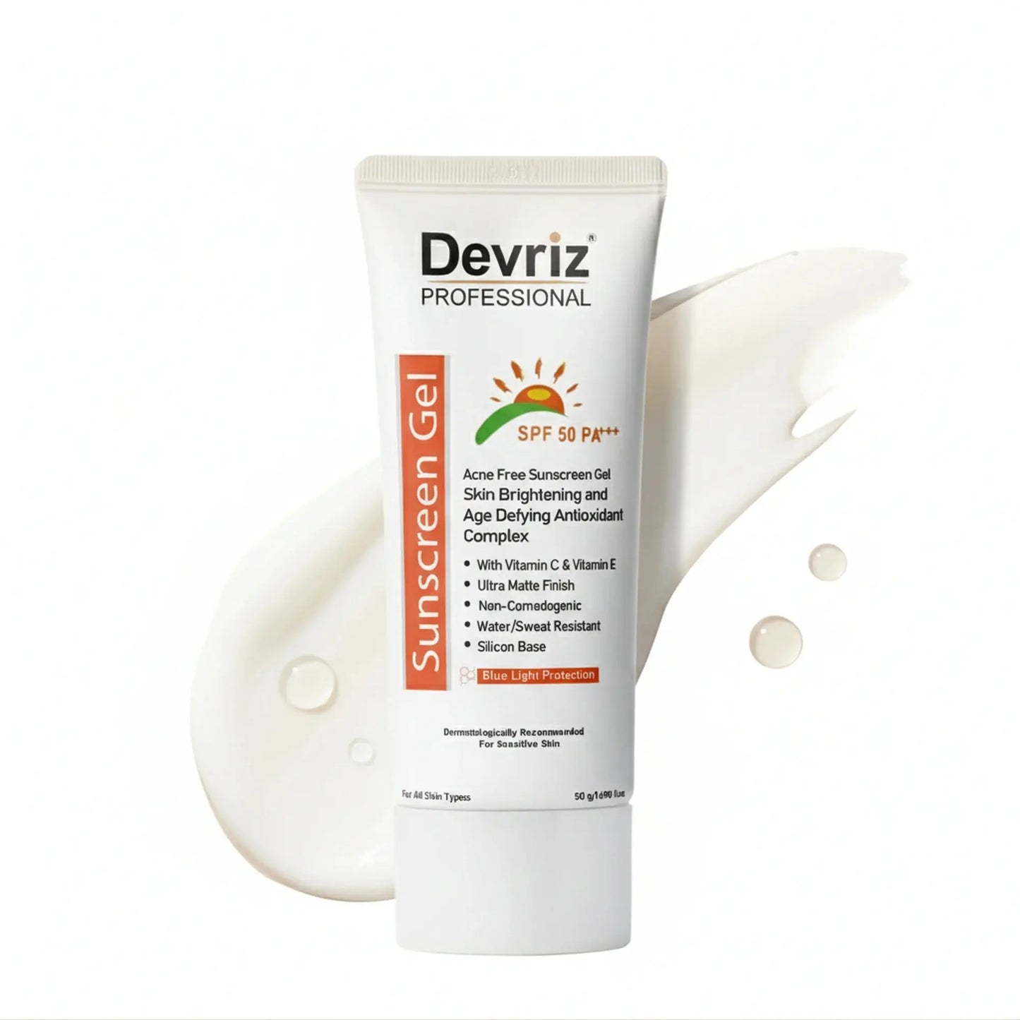 Sunscreen SPF 50 P+++ Gel Devriz Healthcare