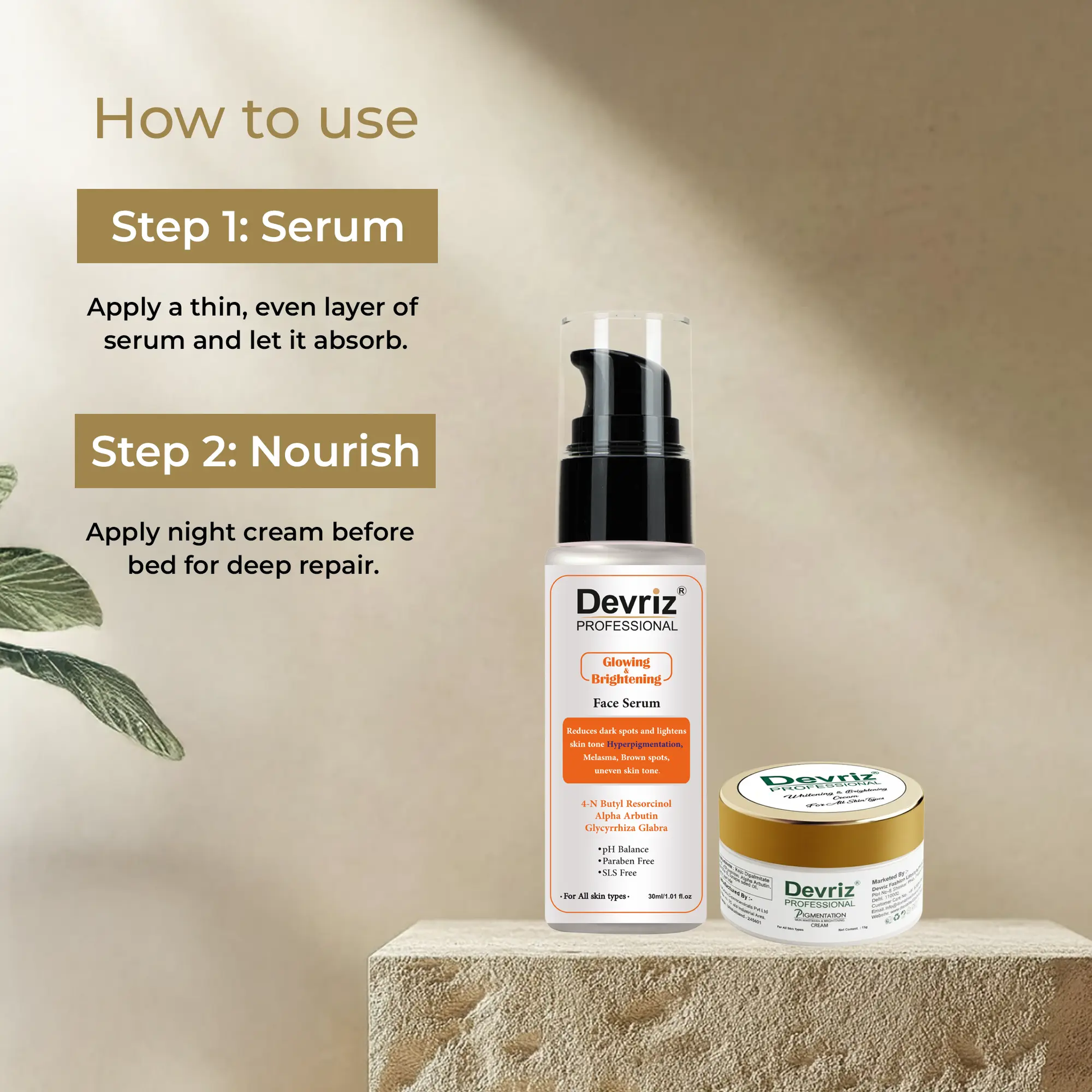 Skin Whitening and Brightening Kit Devriz Healthcare